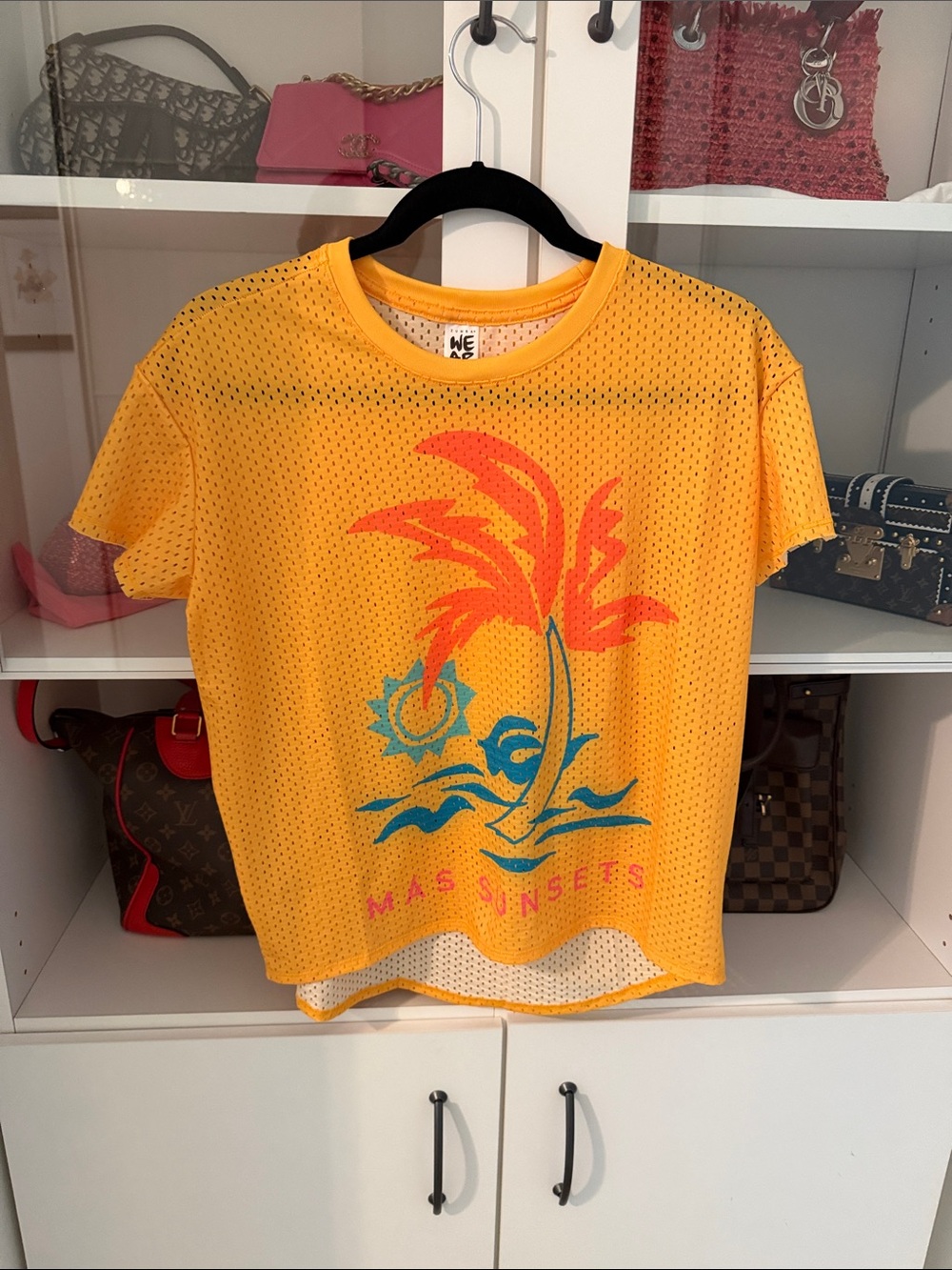 Zumba Fitness Yellow & Orange Mesh Graphic Tee